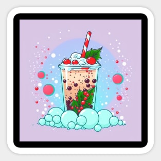 Christmas bubble tea Sticker